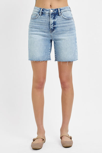 Tummy Control High Rise Mid Length Shorts