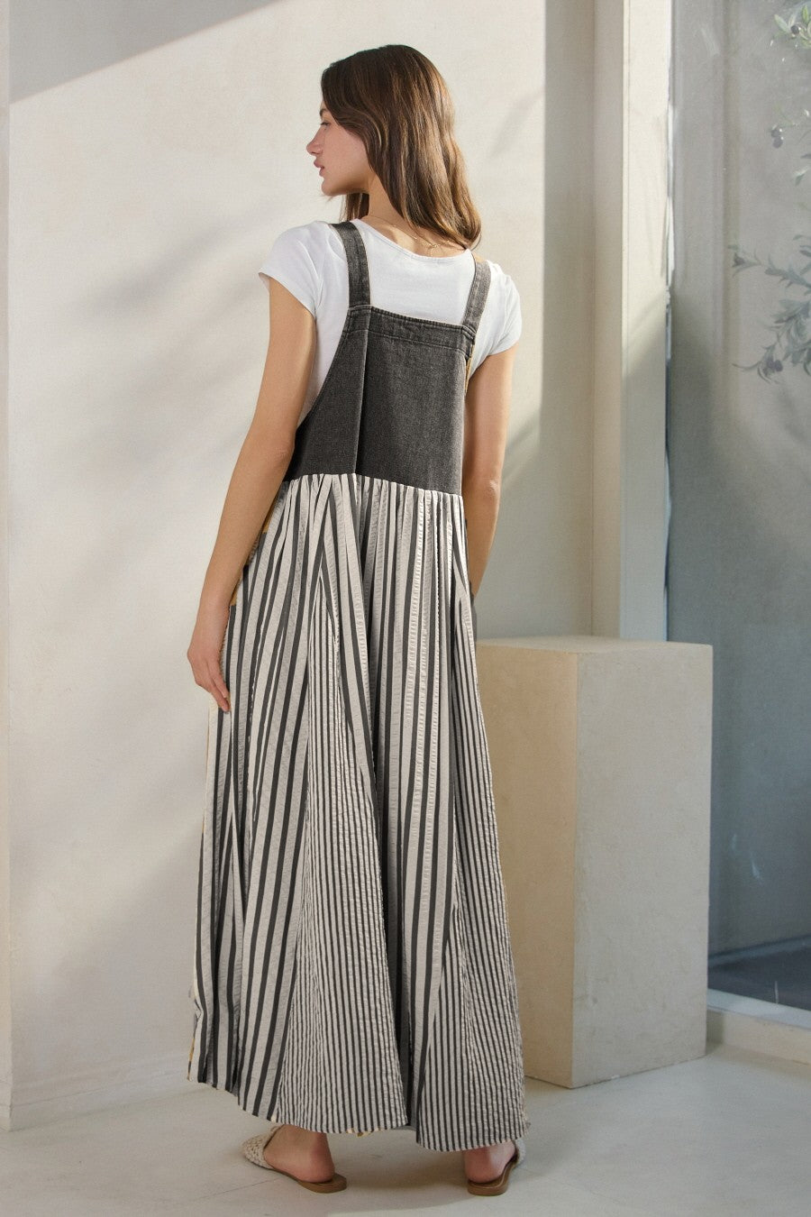 Colored Denim Overall Dress - WalterGreenBoutique Colored Denim Overall Dress - WalterGreenBoutique
