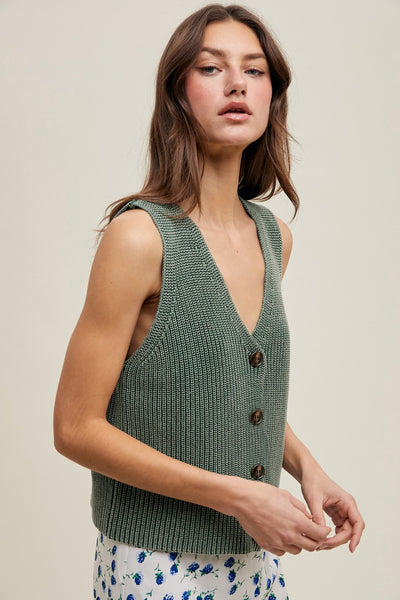 Button-up Sweater Vest