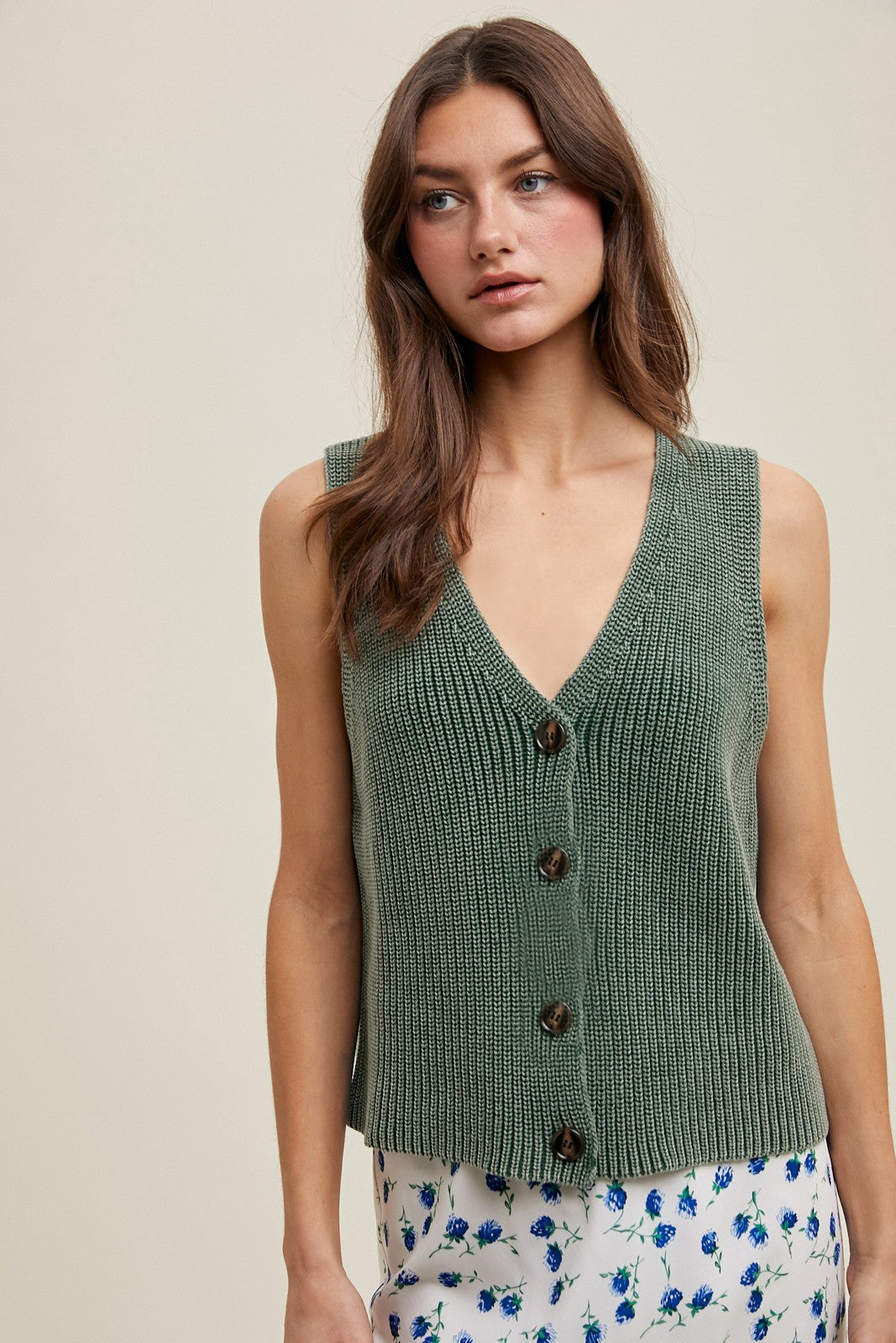 Button-up Sweater Vest
