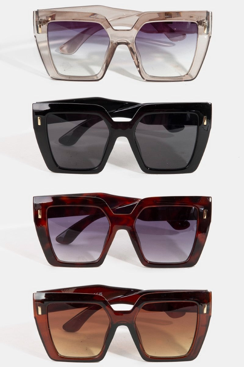 Thick Frame Square Lens Sunglasses