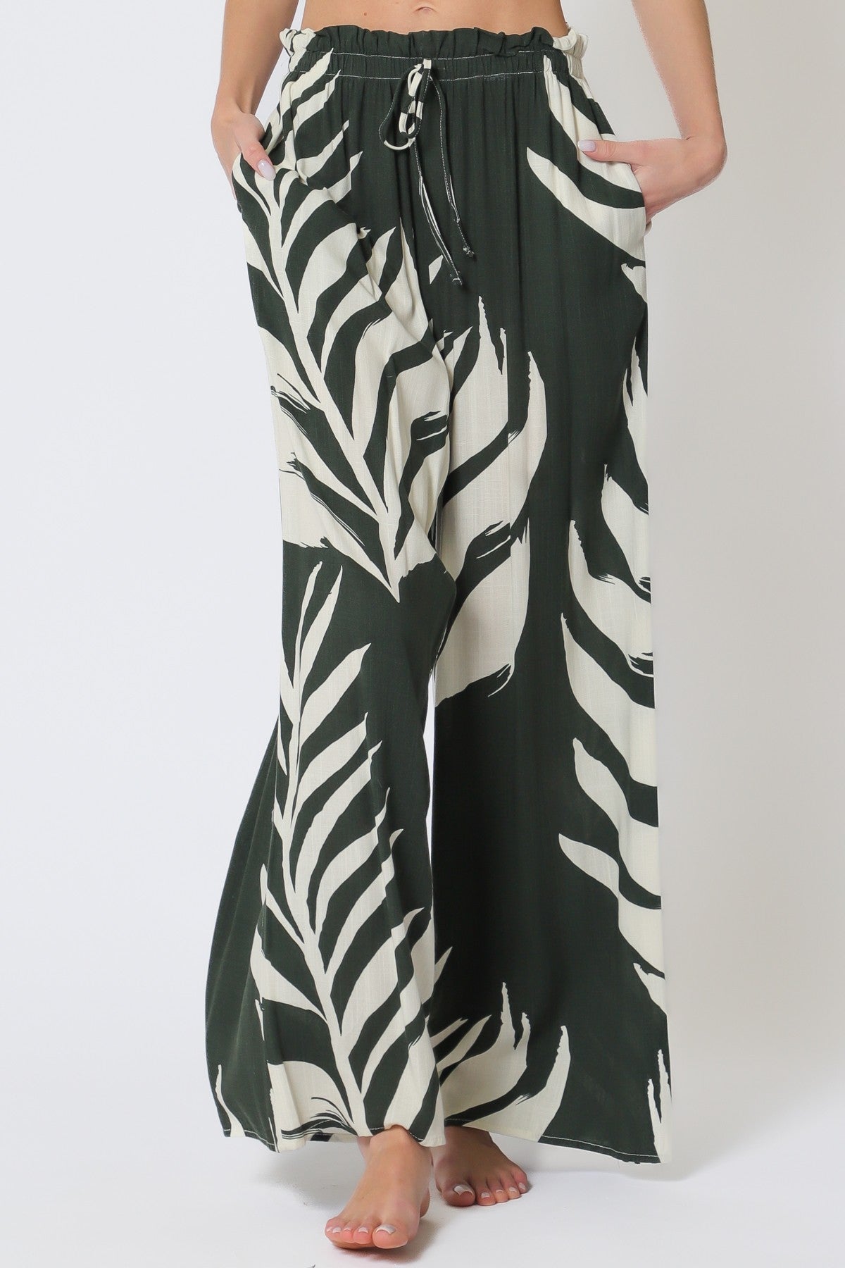 Elastic Waisted Long Pants