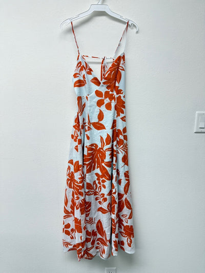 Printed Open Back Maxi Dress