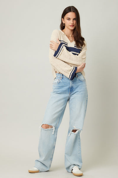 Patch Long Sleeve Sweater