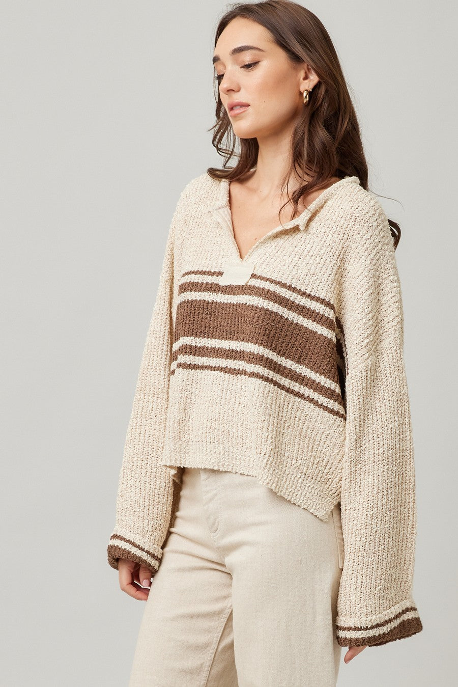 Patch Long Sleeve Sweater