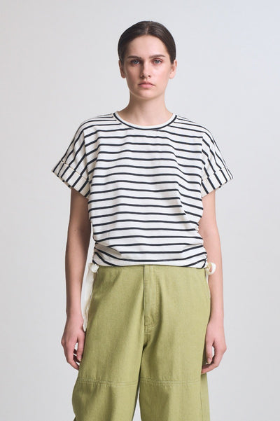 Stripe Drawstring Tee