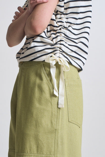 Stripe Drawstring Tee