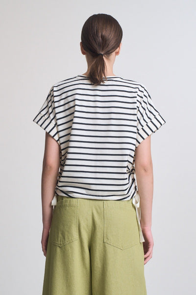 Stripe Drawstring Tee