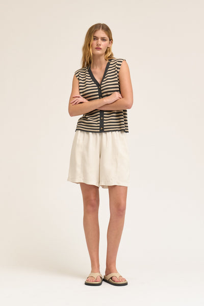 Seamed Tencel Shorts
