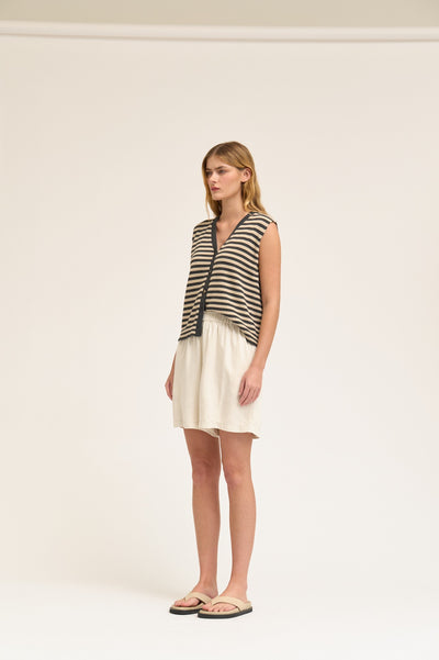 Seamed Tencel Shorts