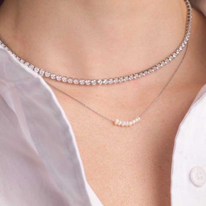 Nina Dainty Pearl Necklace