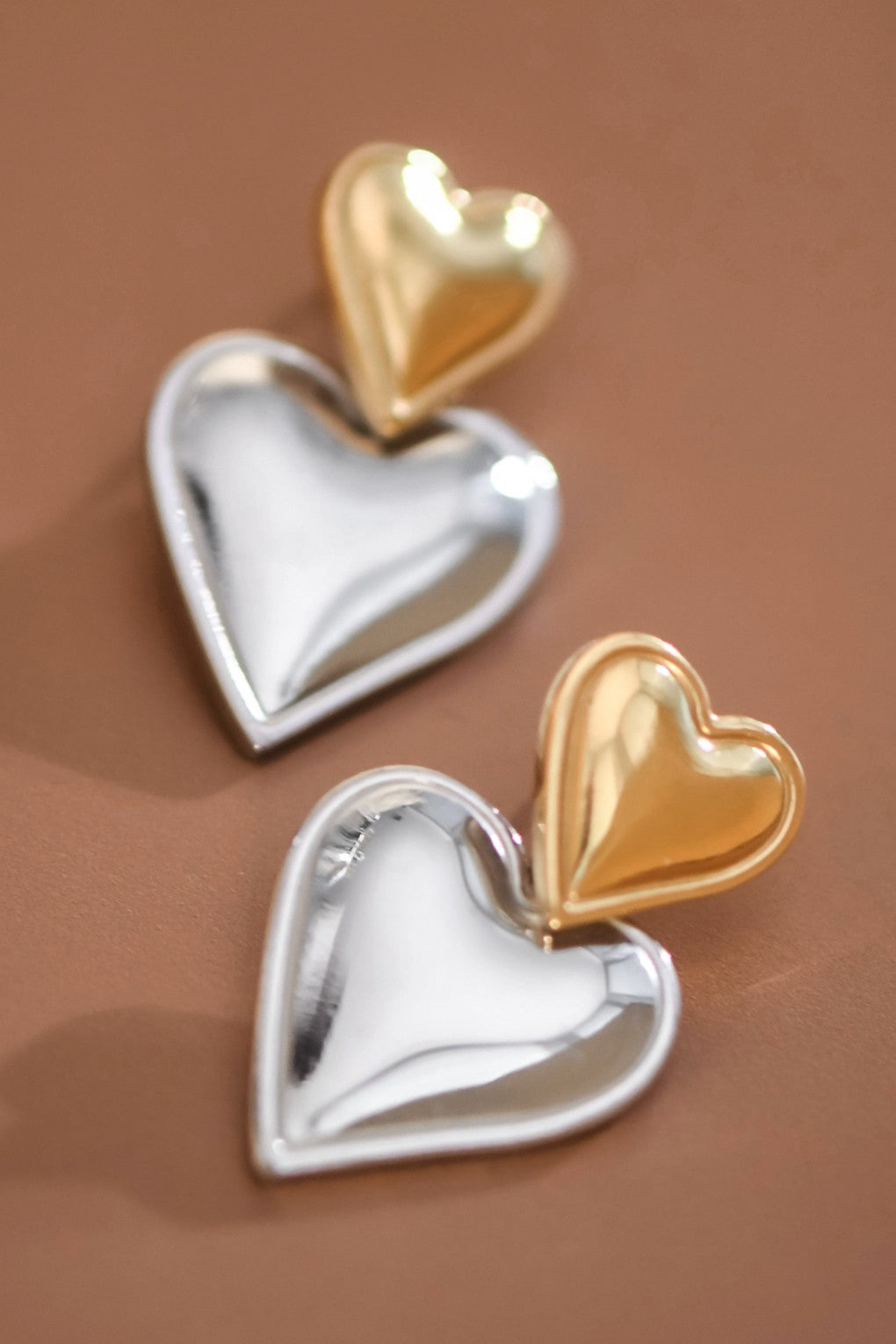 18k Gold Plated Waterproof Stainless Steel Two Tone Earrings