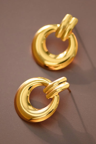 18k Gold Plated Waterproof Stainless Steel Earrings