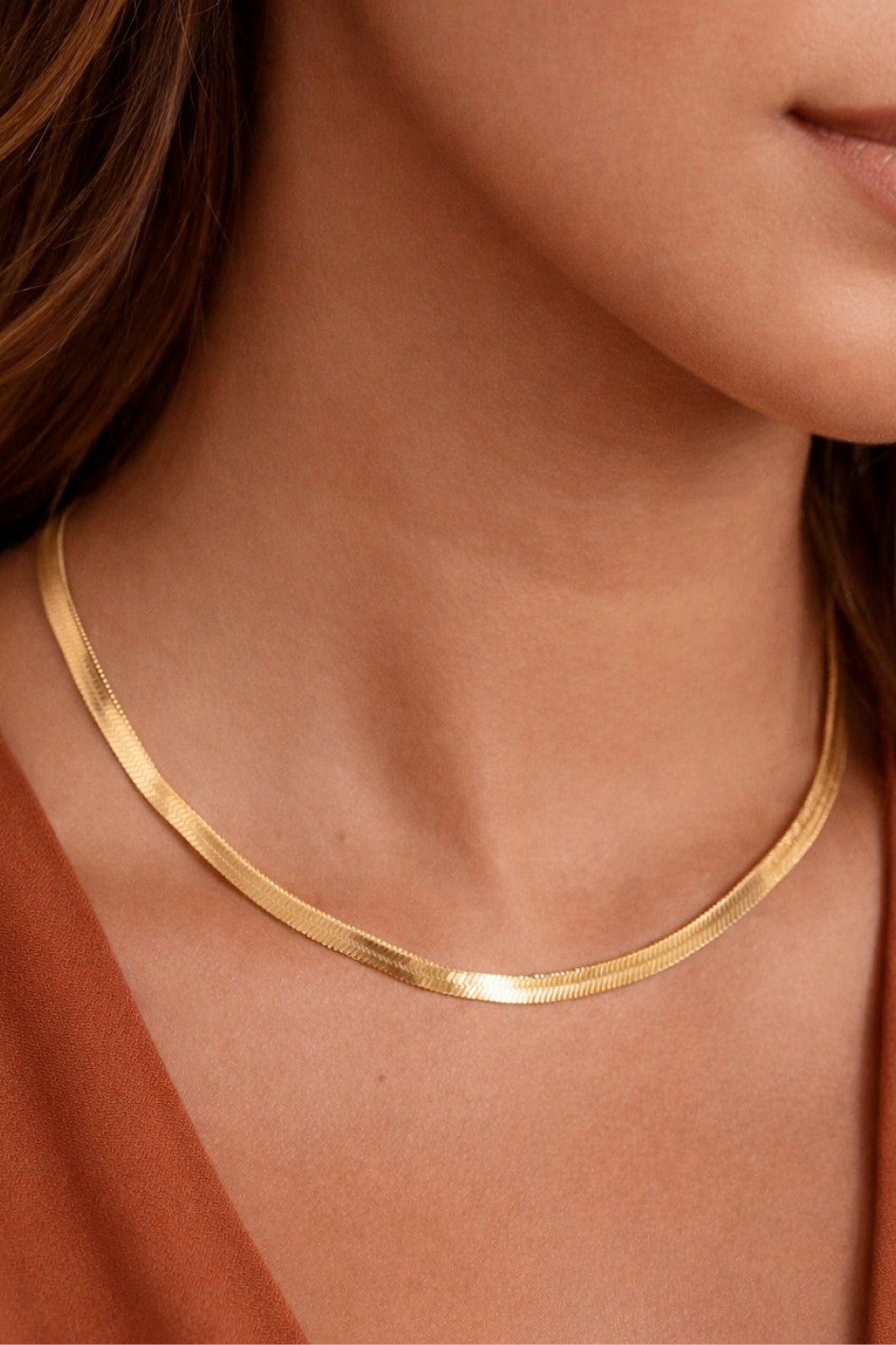 18k Gold Pvd Plated Waterproof Stainless Steel Necklace