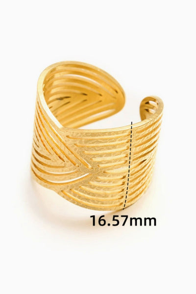 18k Gold Plated Waterproof Stainless Steel Ring