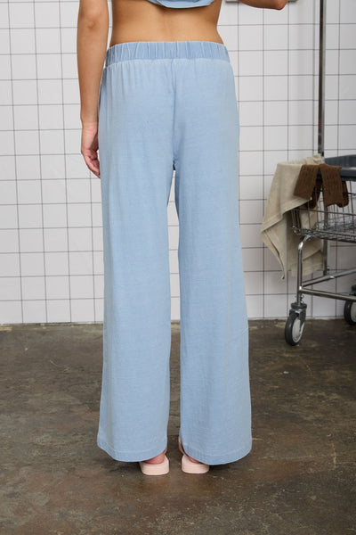 Elastic Waist Wide Leg Knit Lounge Pants