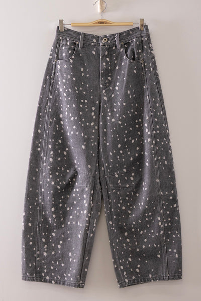 Allover Print Barrel Pants