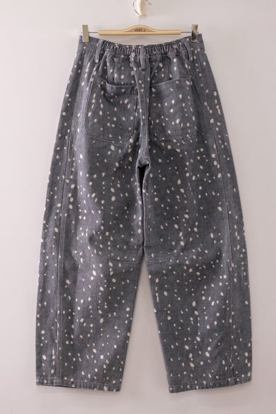 Allover Print Barrel Pants