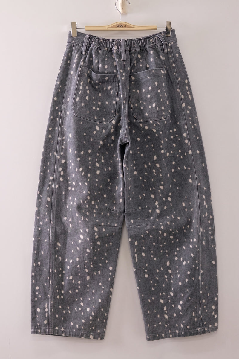 Allover Print Barrel Pants
