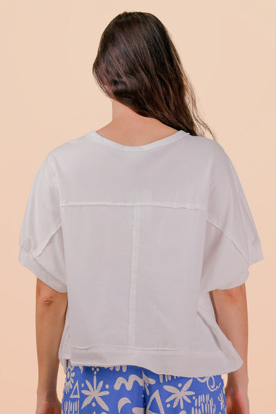 Mineral Washed Oversized Crop Comfy Knit Top