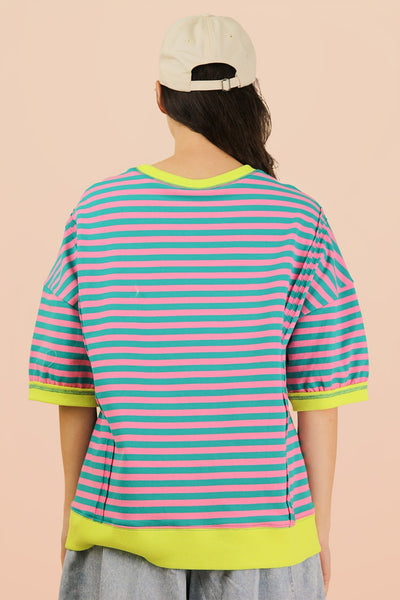 Oversized Stripe Casual Knit Top