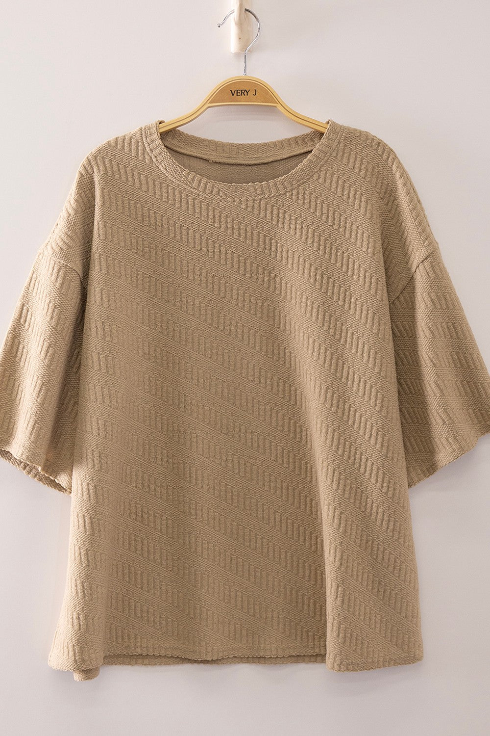 Textured Short Sleeve Top