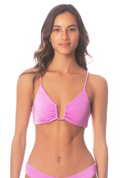 Fondant Pink Bia U Wire Bralette Bikini Top