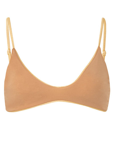 Creamy Gold Clarity Classic Bralette Bikini Top