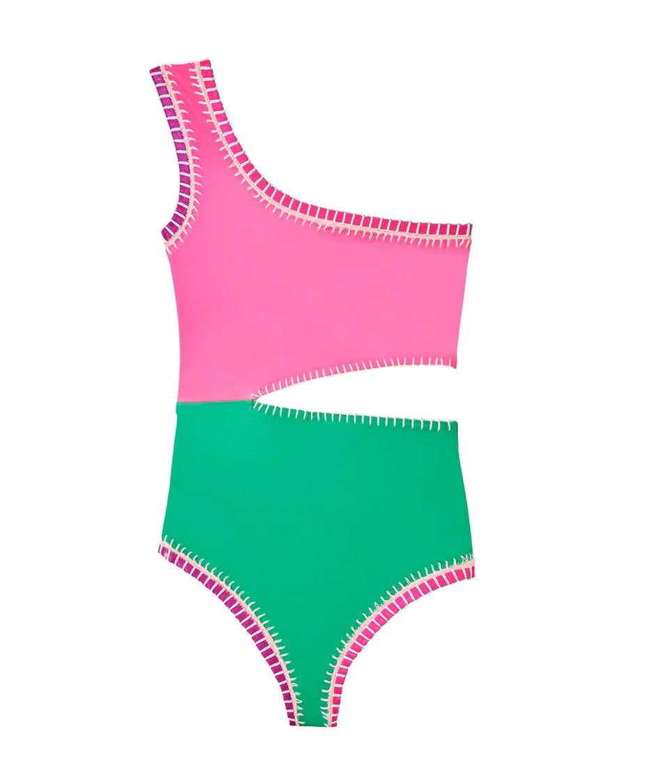 Kids Ireland Rainbow Embroidered Cut Out One Piece