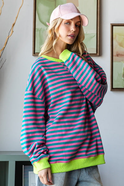 Oversize Striped Top