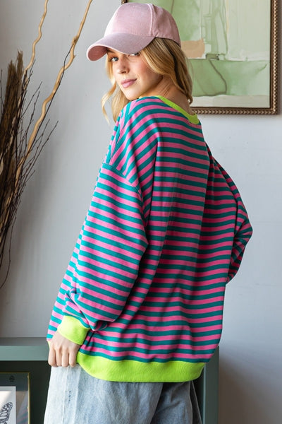 Oversize Striped Top