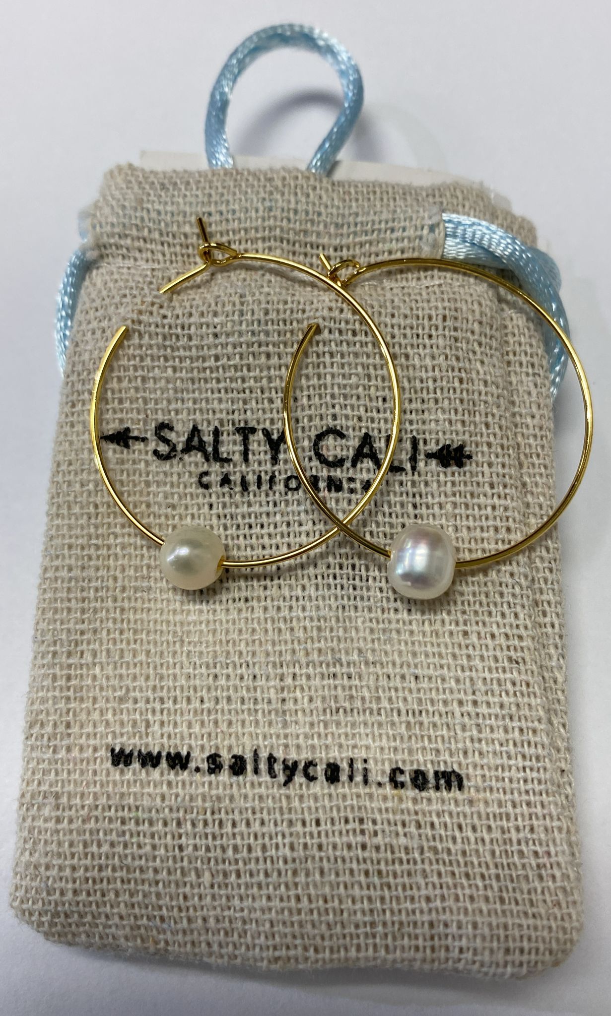 Fresh Water Pearl Hoops ~ Salty Shells