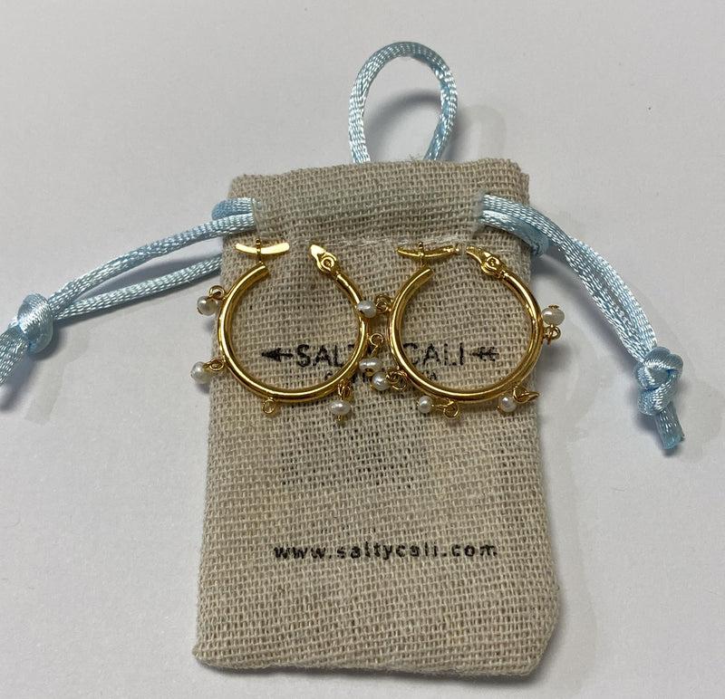Malibu Mini Hoops ~ Salty Shells
