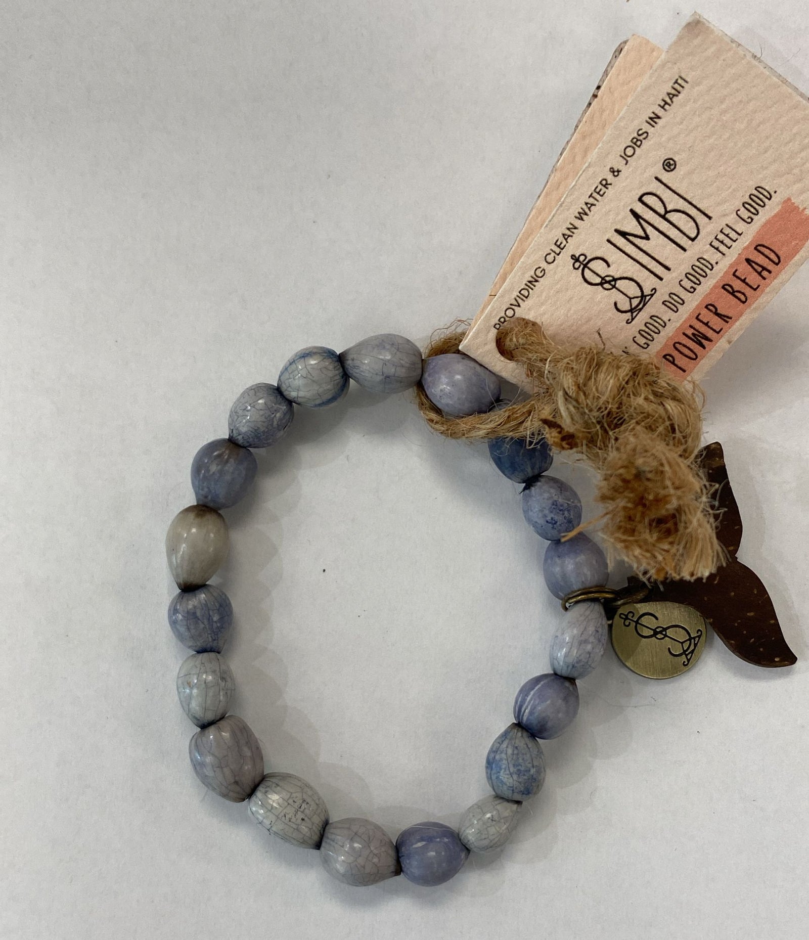 Power Bead Bracelet Denim Blue