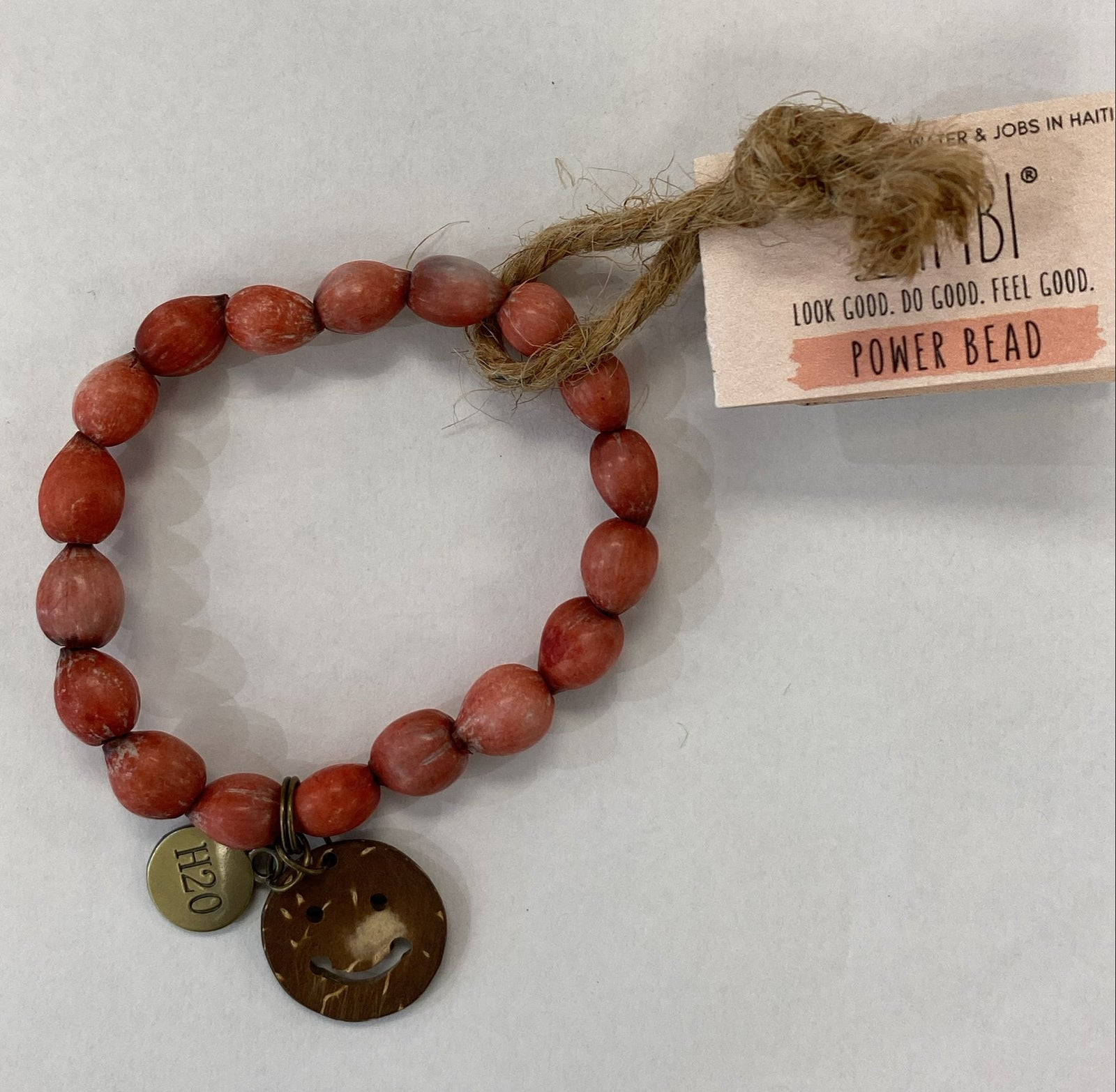 Power Bead Bracelet Red