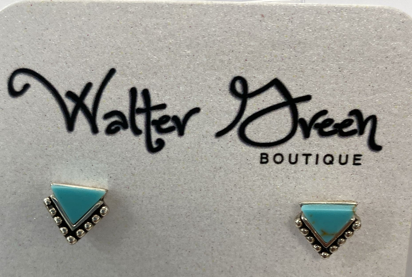 Turq Triangle Post ss