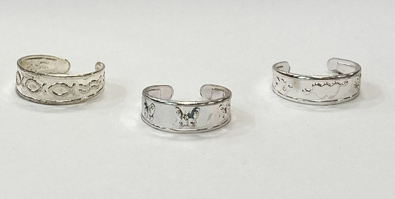 Allure Silver Finished Toe Rings