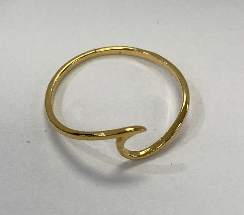 GOLD WAVE RING 1 MICRON GOLD/STERLING