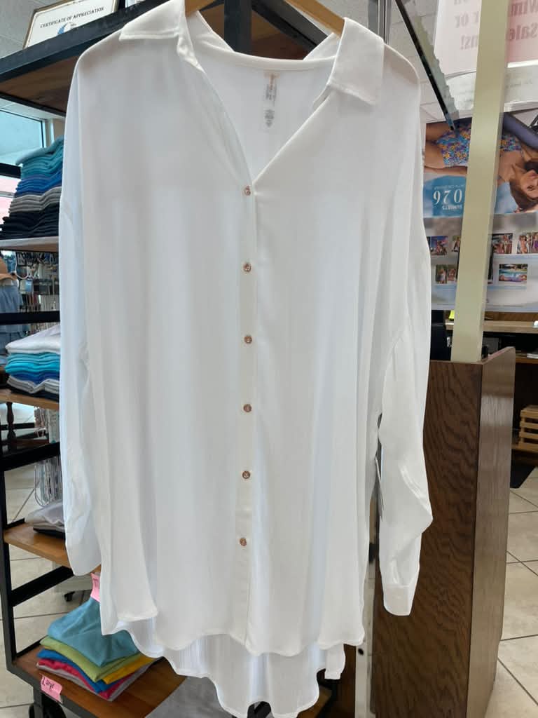 Women's Cover-Ups Featuring a Light Weight Button-Front