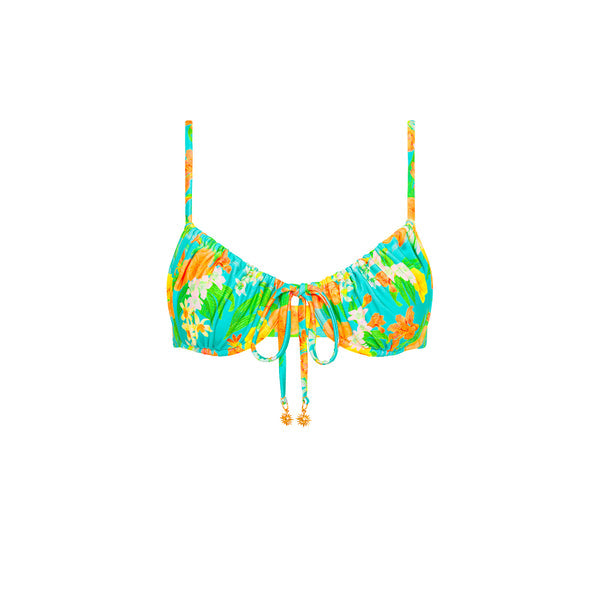 Ruched Underwire Bra Bikini Top