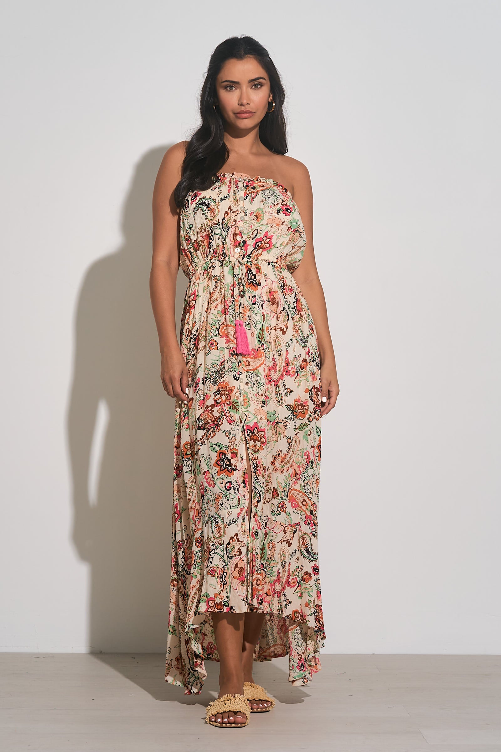 Maxi Strplss Frnt Slit