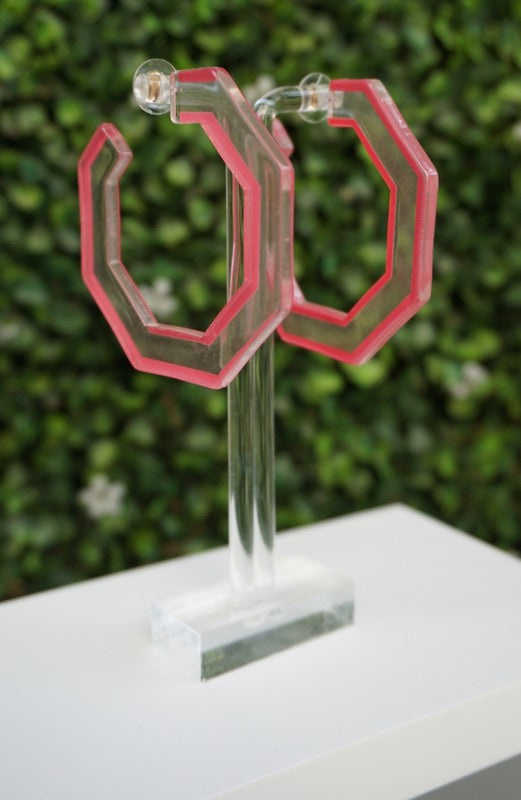 ACRYLIC GEOMETRIC EARRINGS