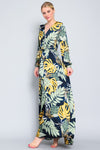 Palm Paradise Belted Maxi Dress