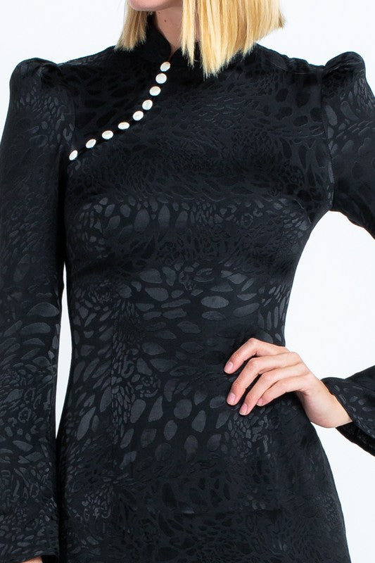 CHEETAH PRINT RUCHED MINI DRESS