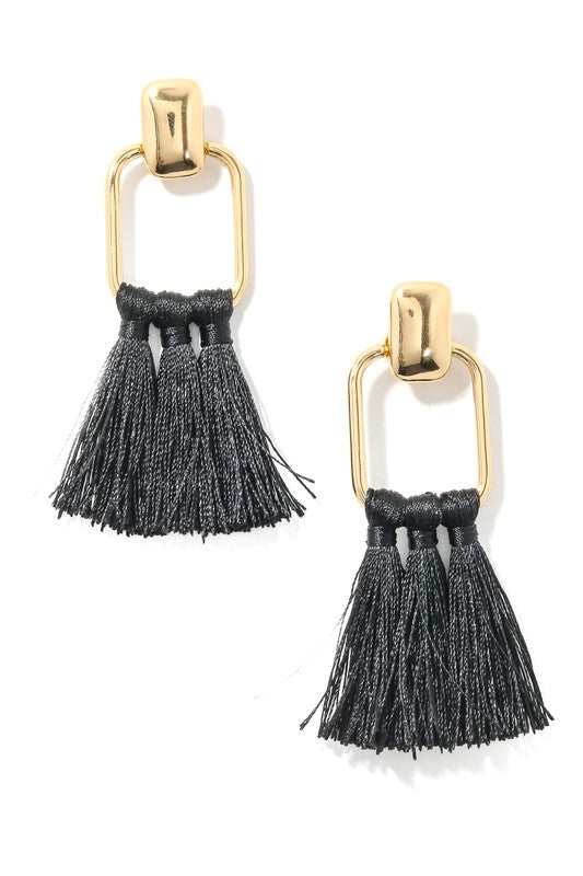 Triple Tassel Dangle Earrings