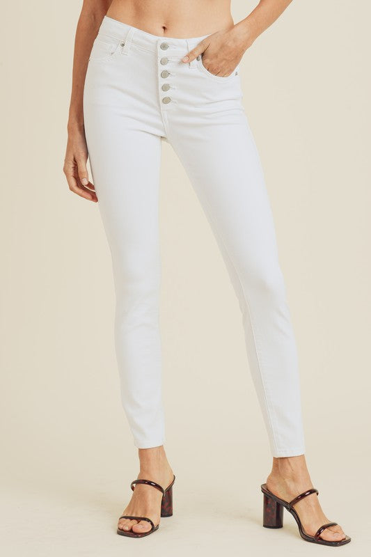 Button Down Skinny Jeans