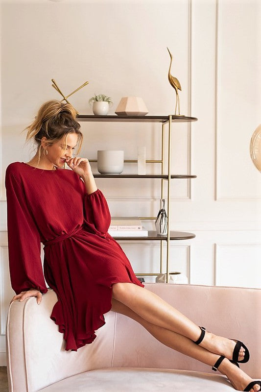 FULL RUFFLE MINI DRESS