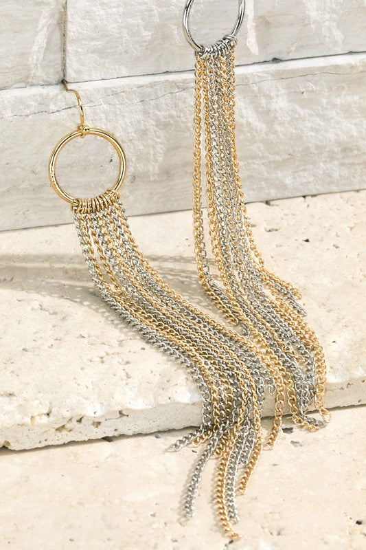 Fine Chain Tassel Earrings