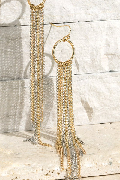 Fine Chain Tassel Earrings