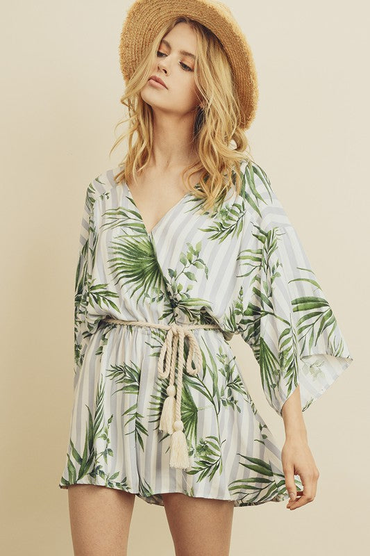 Tropical Stripe Romper